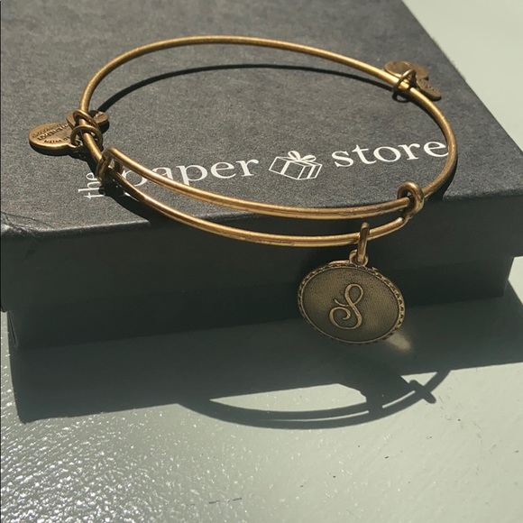 Gold ‘S’ Initial Alex and Ani Bracelet - Picture 2 of 4